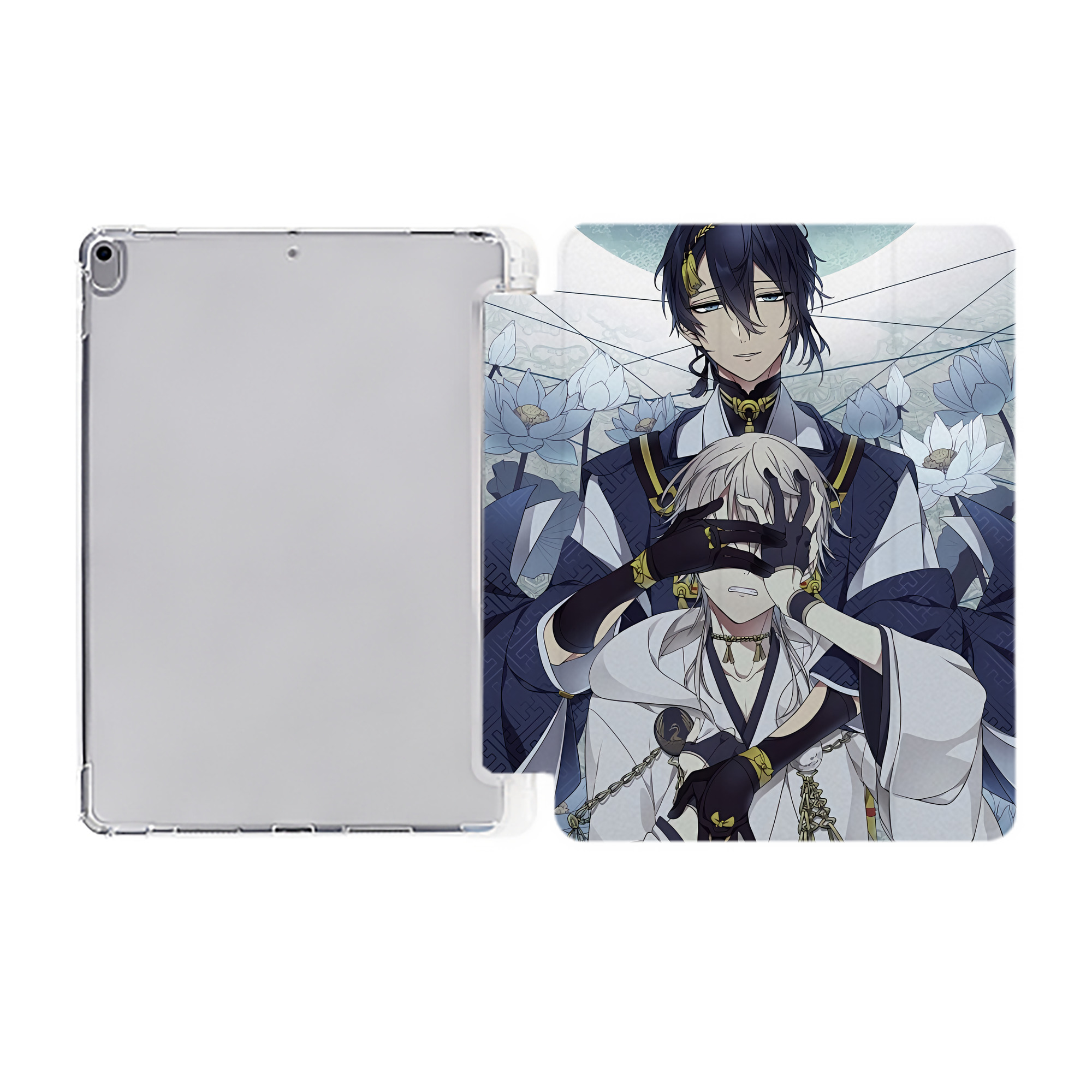 （画像用） 刀剣乱舞 Touken Ranbu IPad ケース ペン収納付き 三つ折りスタンド PUレザー×シリコン 対応機種9.5/10.5/10.9インチ
